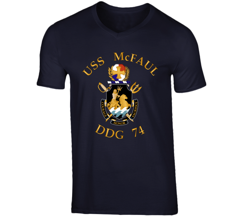 Navy - Uss Mcfaul (ddg-74) Wo Backgrd T Shirt