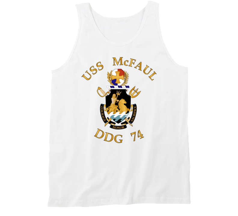 Navy - Uss Mcfaul (ddg-74) Wo Backgrd Tanktop