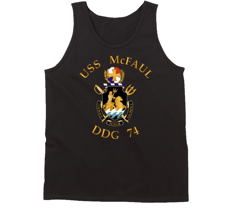 Navy - Uss Mcfaul (ddg-74) Wo Backgrd Tanktop
