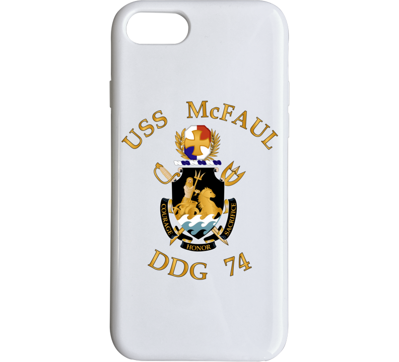 Navy - Uss Mcfaul (ddg-74) Wo Backgrd Phone Case