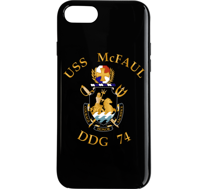 Navy - Uss Mcfaul (ddg-74) Wo Backgrd Phone Case