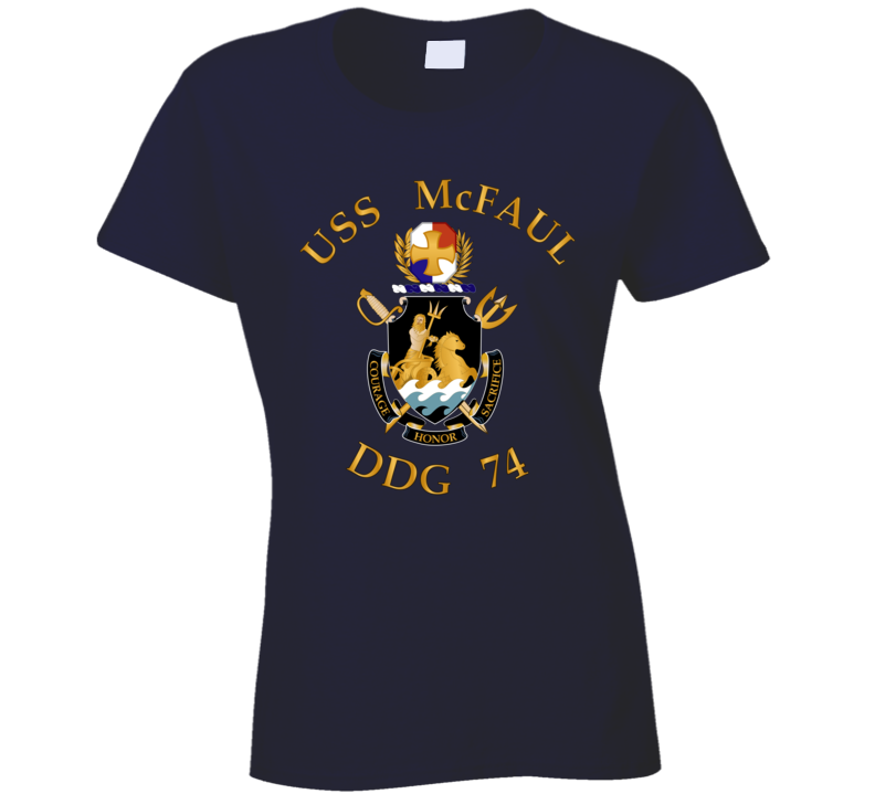 Navy - Uss Mcfaul (ddg-74) Wo Backgrd T Shirt