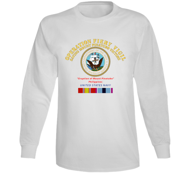 Navy - Operation Firey Vigil - Us Navy W Svc Long Sleeve