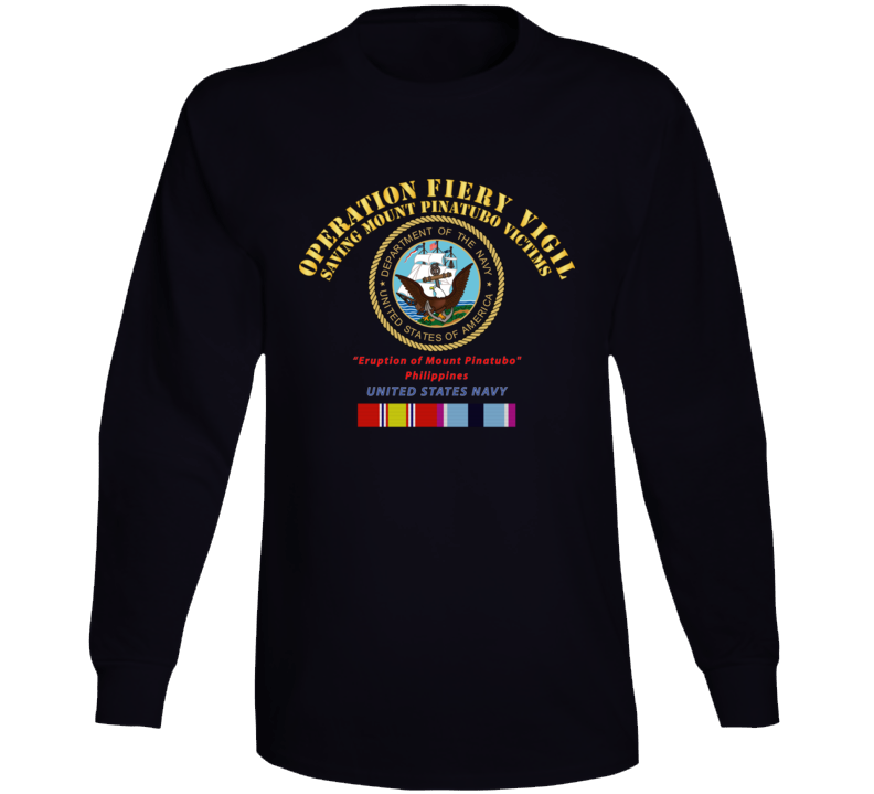 Navy - Operation Firey Vigil - Us Navy W Svc Long Sleeve
