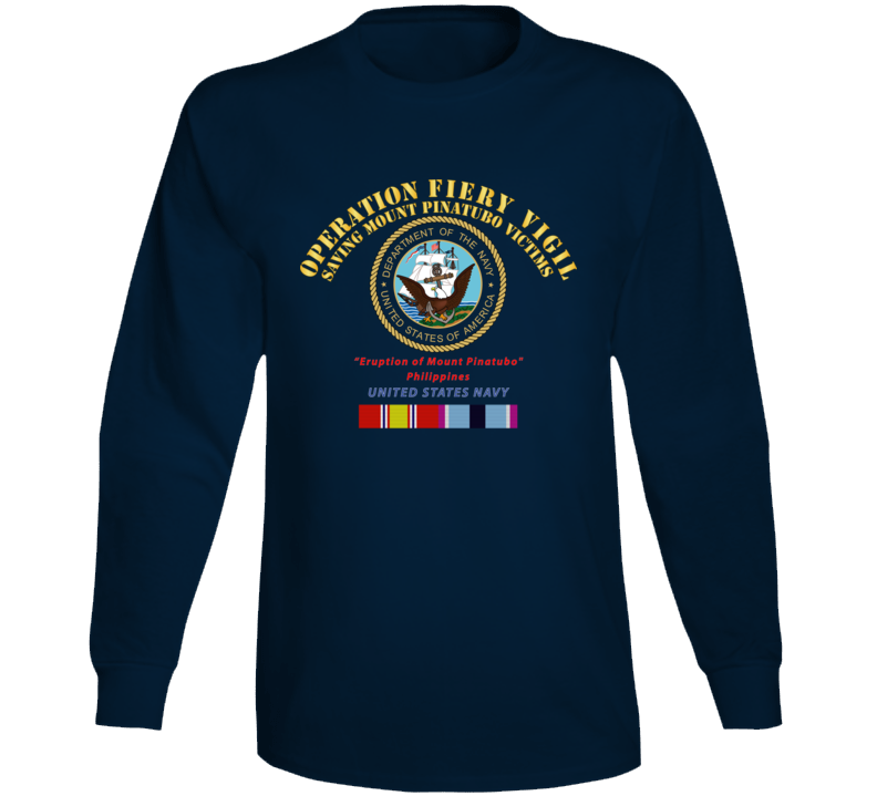 Navy - Operation Firey Vigil - Us Navy W Svc Long Sleeve