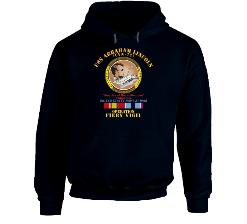 Navy - Uss Abraham Lincoln - Operation Firey Vigil W Svc Hoodie