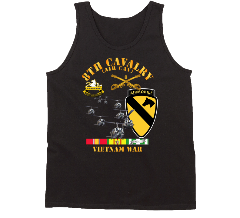 Army - 8th Cavalry (Air Cav) - 1st  Cav Division w SVC Tanktop