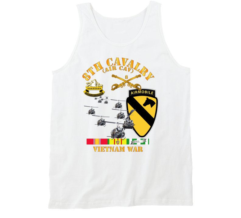 Army - 8th Cavalry (Air Cav) - 1st  Cav Division w SVC Tanktop