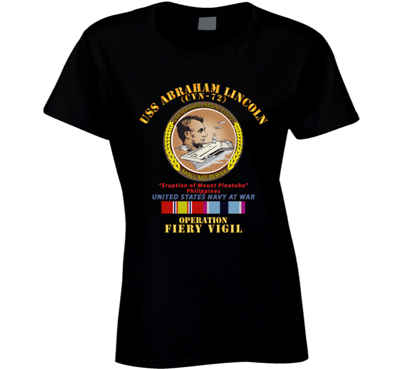 Navy - Uss Abraham Lincoln - Operation Firey Vigil W Svc T Shirt
