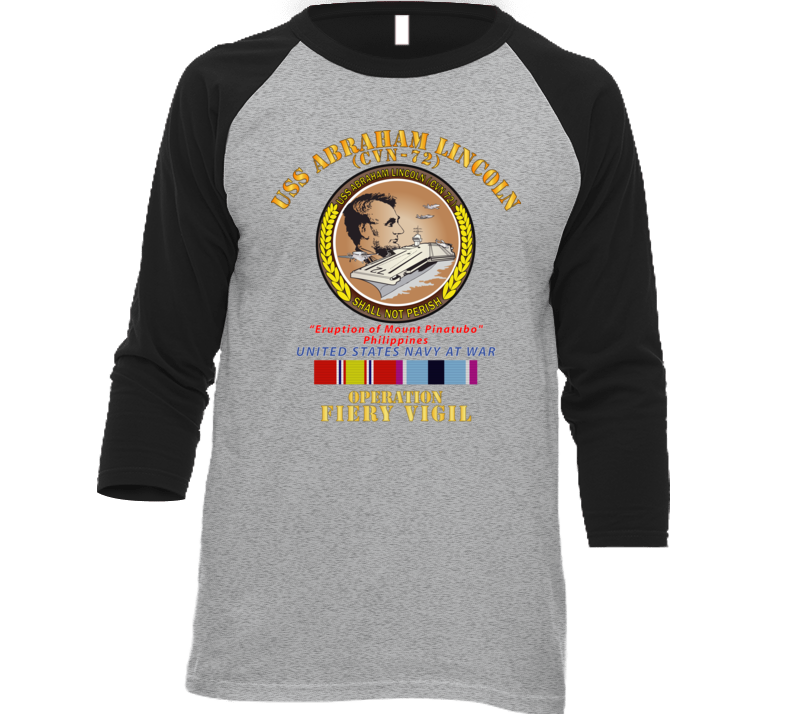 Navy - Uss Abraham Lincoln - Operation Firey Vigil W Svc T Shirt