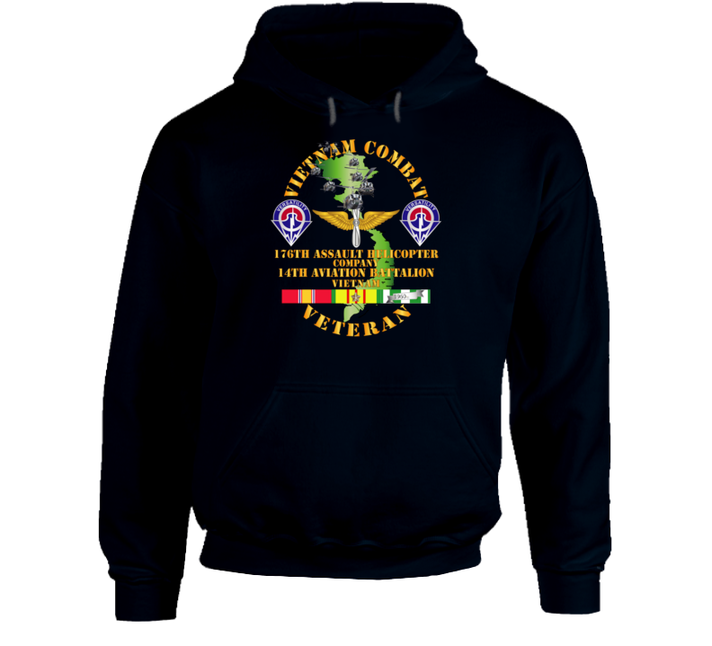 Army - Vietnam Combat Veteran - 176th AHC w 14th Avn Bn - 1 Hoodie