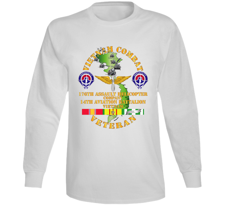 Army - Vietnam Combat Veteran - 176th AHC w 14th Avn Bn - 1 Long Sleeve