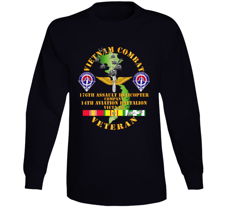 Army - Vietnam Combat Veteran - 176th AHC w 14th Avn Bn - 1 Long Sleeve