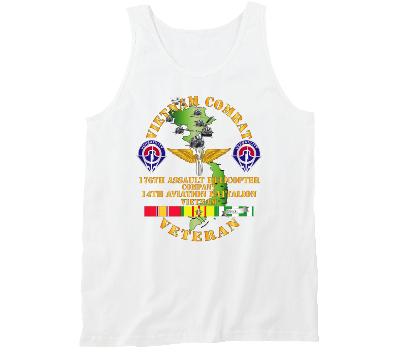 Army - Vietnam Combat Veteran - 176th AHC w 14th Avn Bn - 1 Tanktop