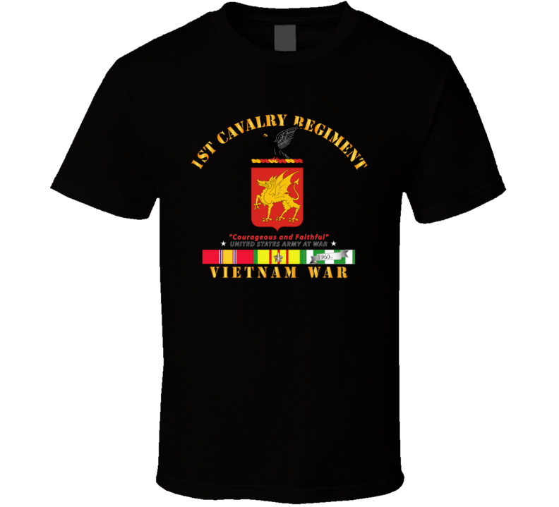 Army - 1st Cavalry Regiment - Coa -vietnam Vn Svc T Shirt