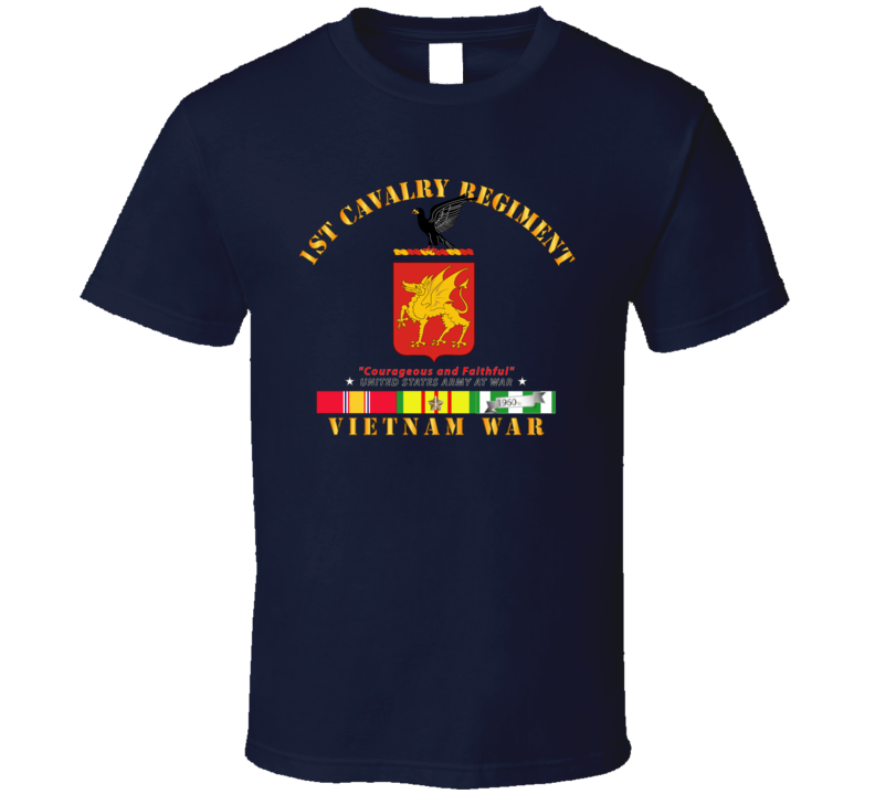 Army - 1st Cavalry Regiment - Coa -vietnam Vn Svc T Shirt