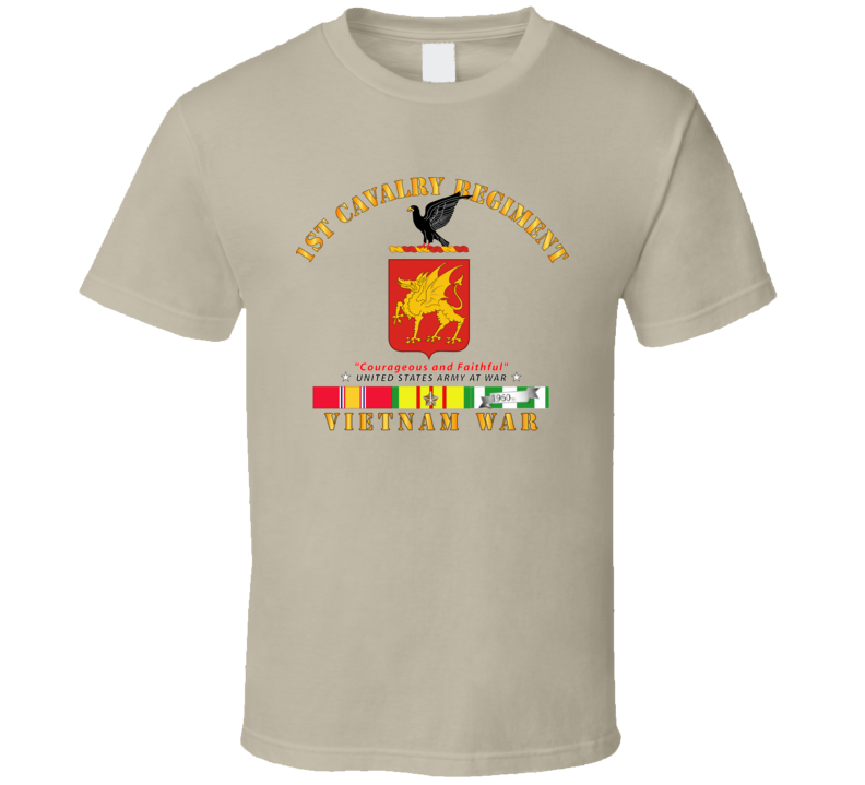 Army - 1st Cavalry Regiment - Coa -vietnam Vn Svc T Shirt