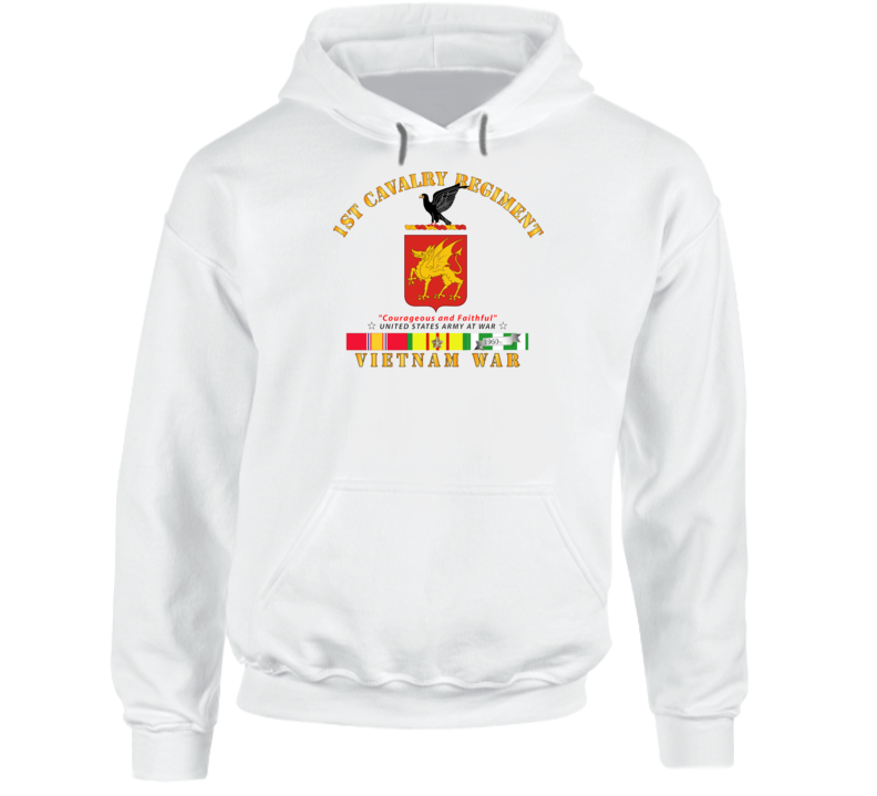 Army - 1st Cavalry Regiment - Coa -vietnam Vn Svc Hoodie