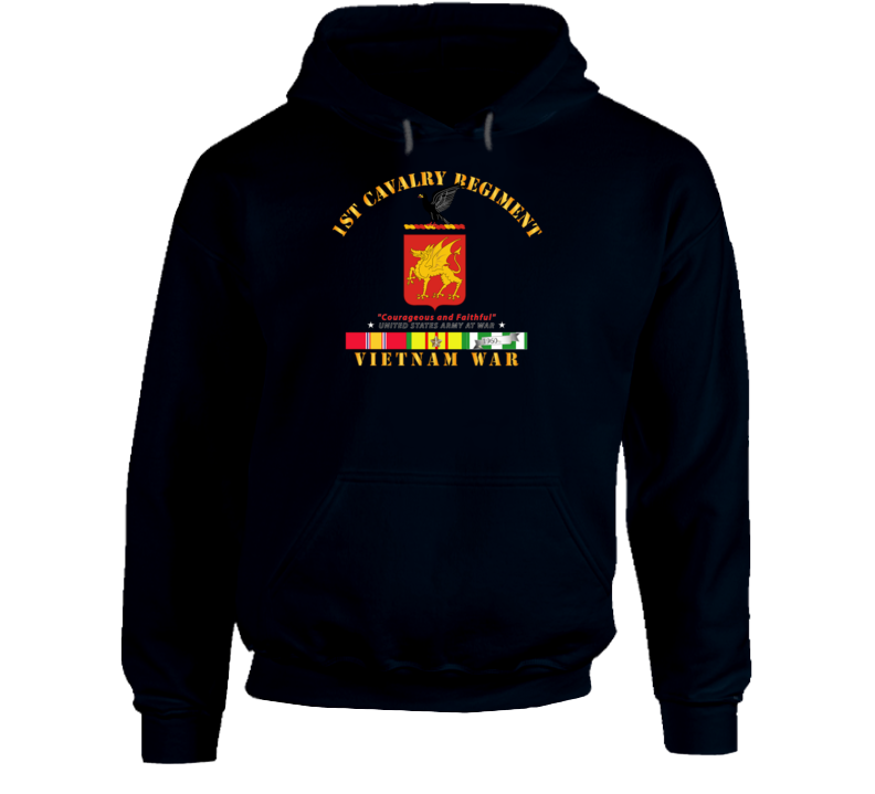 Army - 1st Cavalry Regiment - Coa -vietnam Vn Svc Hoodie