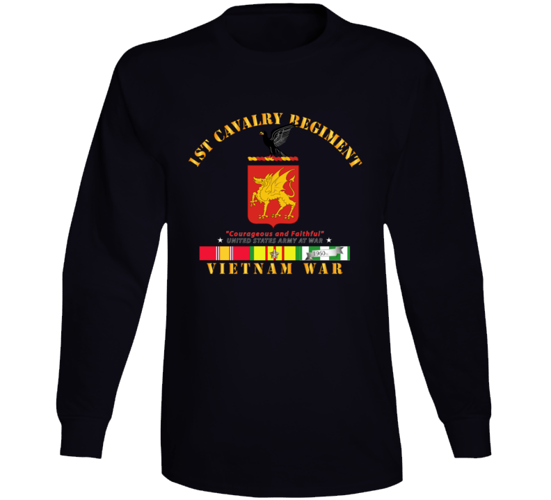 Army - 1st Cavalry Regiment - Coa -vietnam Vn Svc Long Sleeve