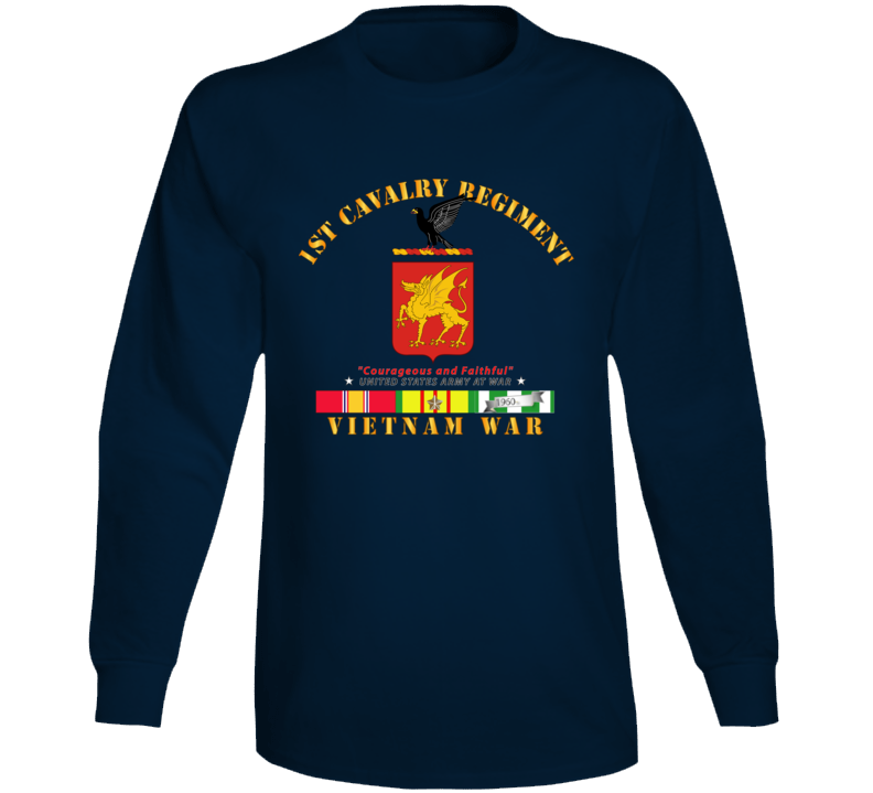 Army - 1st Cavalry Regiment - Coa -vietnam Vn Svc Long Sleeve