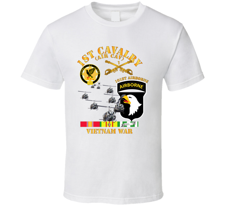 Army - 1st Cavalry (air Cav) - 101st Airborne W Svc T Shirt