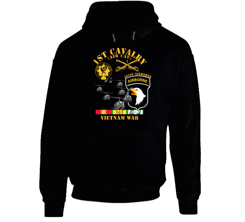 Army - 1st Cavalry (air Cav) - 101st Airborne W Svc Hoodie