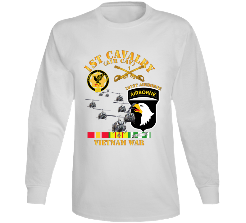 Army - 1st Cavalry (air Cav) - 101st Airborne W Svc Long Sleeve