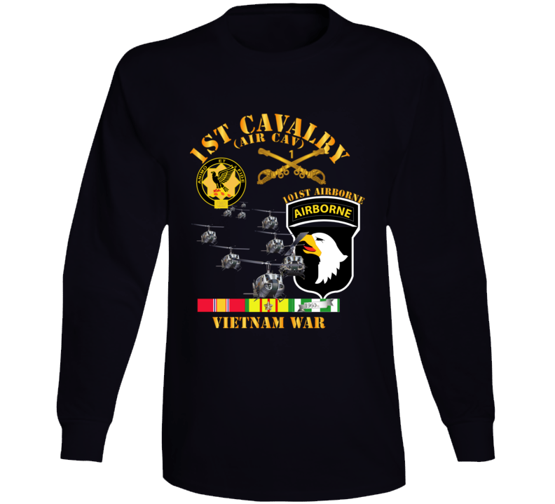 Army - 1st Cavalry (air Cav) - 101st Airborne W Svc Long Sleeve