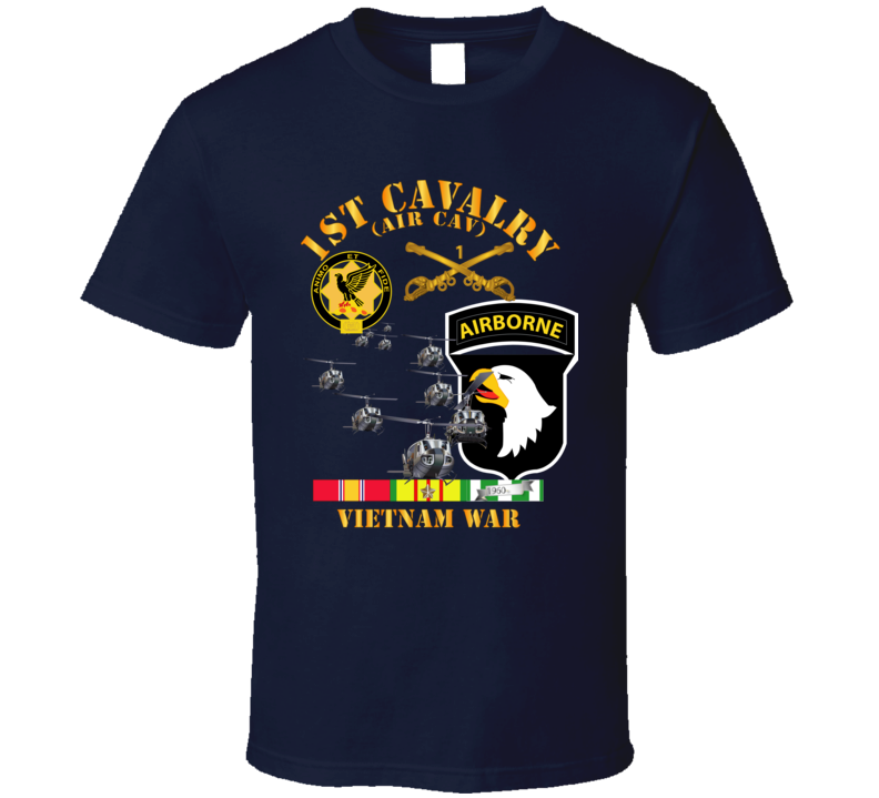 Army - 1st Cavalry (air Cav) - 101st Airborne Div W Svc T Shirt