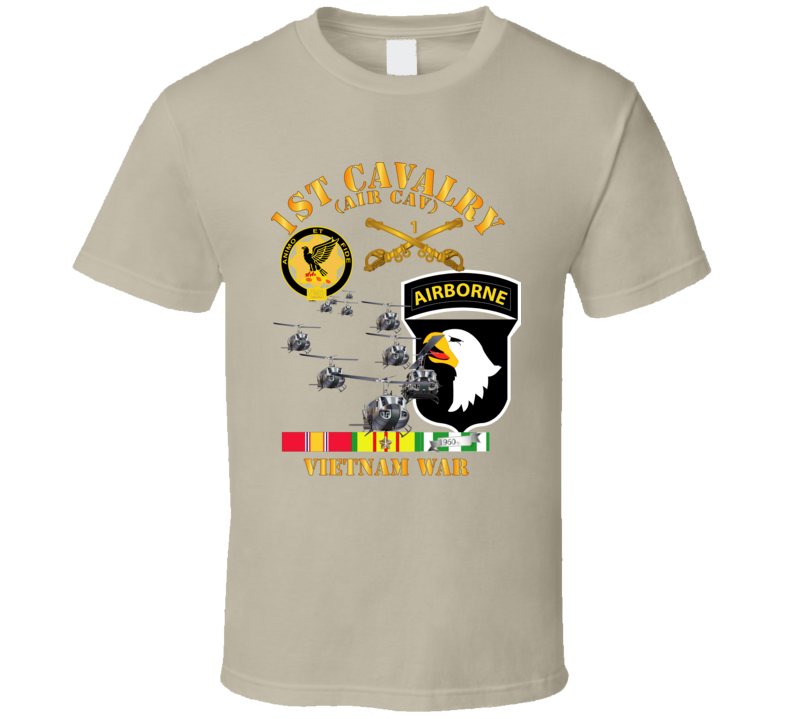 Army - 1st Cavalry (air Cav) - 101st Airborne Div W Svc T Shirt
