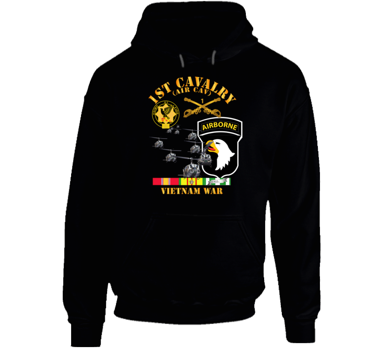 Army - 1st Cavalry (air Cav) - 101st Airborne Div W Svc Hoodie