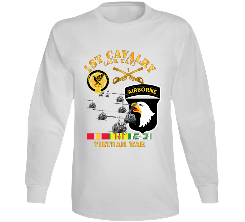 Army - 1st Cavalry (air Cav) - 101st Airborne Div W Svc Long Sleeve