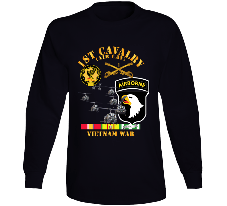 Army - 1st Cavalry (air Cav) - 101st Airborne Div W Svc Long Sleeve