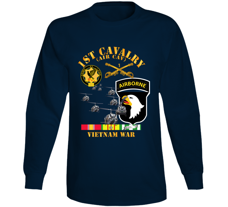 Army - 1st Cavalry (air Cav) - 101st Airborne Div W Svc Long Sleeve