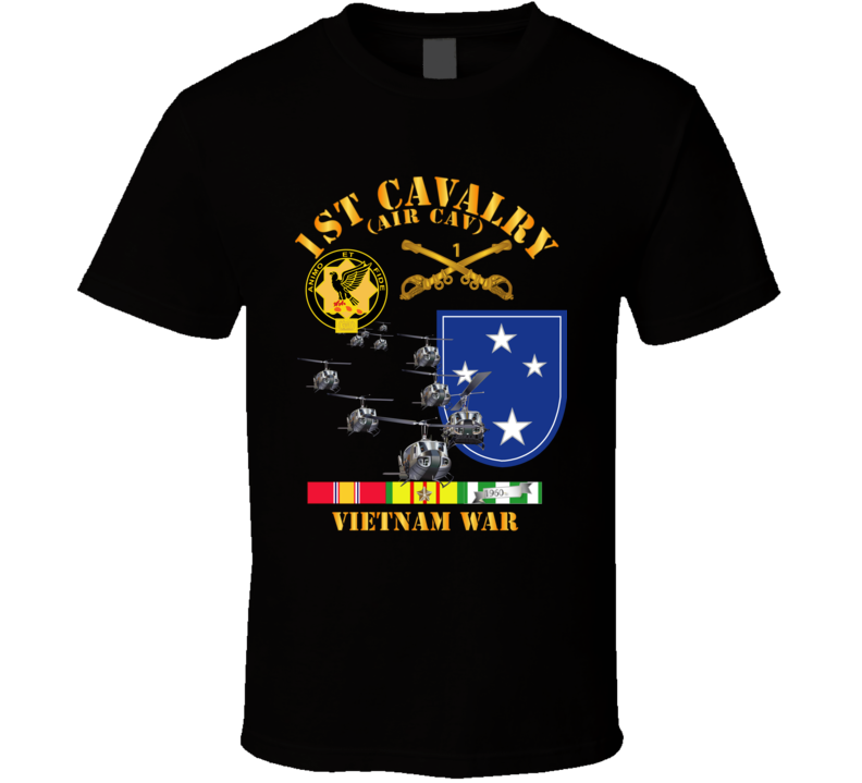 Army - 1st Cavalry (air Cav) - 23rd Infantry Division W Svc T Shirt