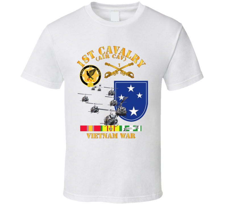 Army - 1st Cavalry (air Cav) - 23rd Infantry Division W Svc T Shirt