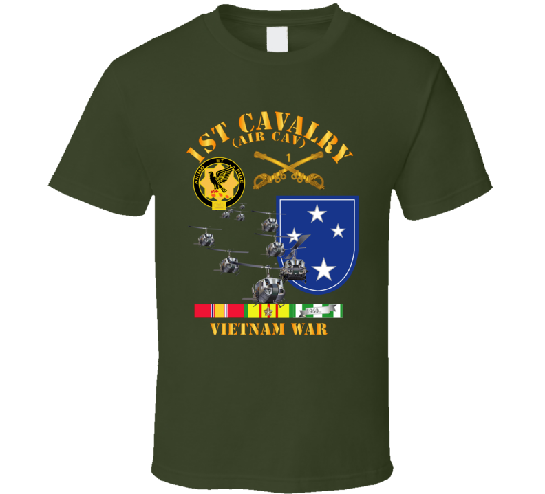 Army - 1st Cavalry (air Cav) - 23rd Infantry Division W Svc T Shirt