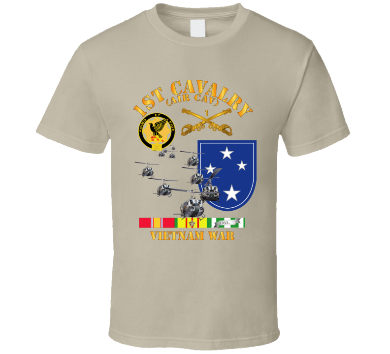 Army - 1st Cavalry (air Cav) - 23rd Infantry Division W Svc T Shirt