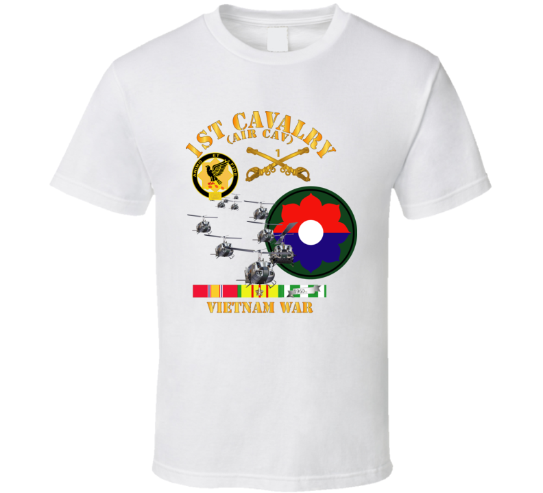 Army - 1st Cavalry (air Cav) - 9th Infantry Div W Svc T Shirt