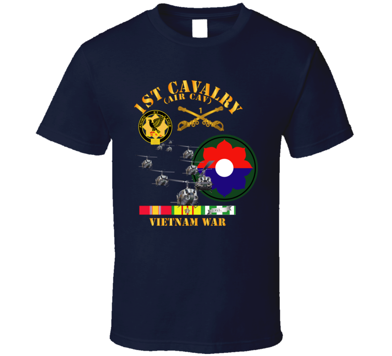 Army - 1st Cavalry (air Cav) - 9th Infantry Div W Svc T Shirt
