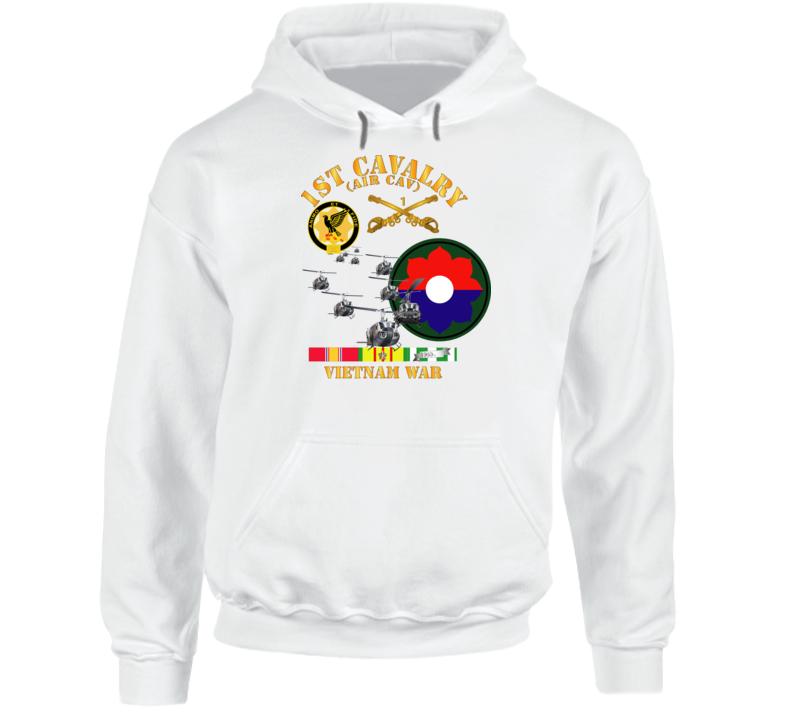 Army - 1st Cavalry (air Cav) - 9th Infantry Div W Svc Hoodie