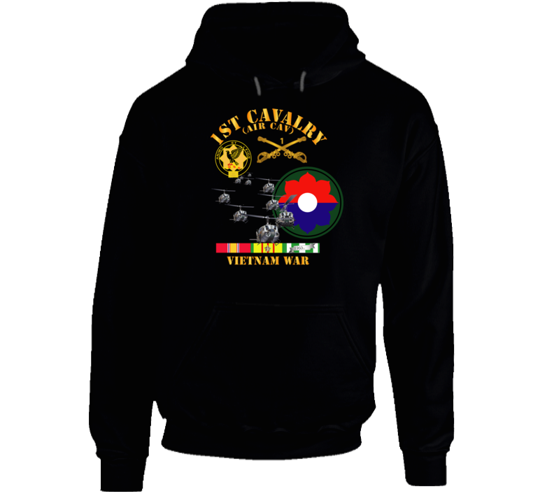 Army - 1st Cavalry (air Cav) - 9th Infantry Div W Svc Hoodie