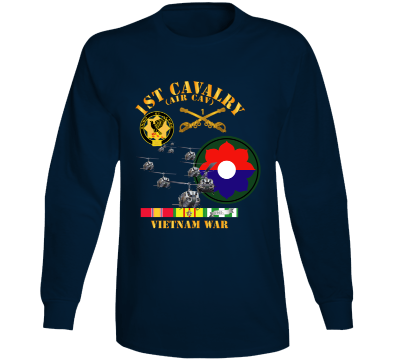 Army - 1st Cavalry (air Cav) - 9th Infantry Div W Svc Long Sleeve
