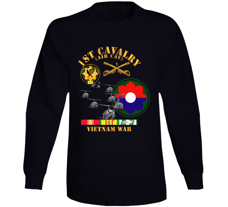 Army - 1st Cavalry (air Cav) - 9th Infantry Div W Svc Long Sleeve