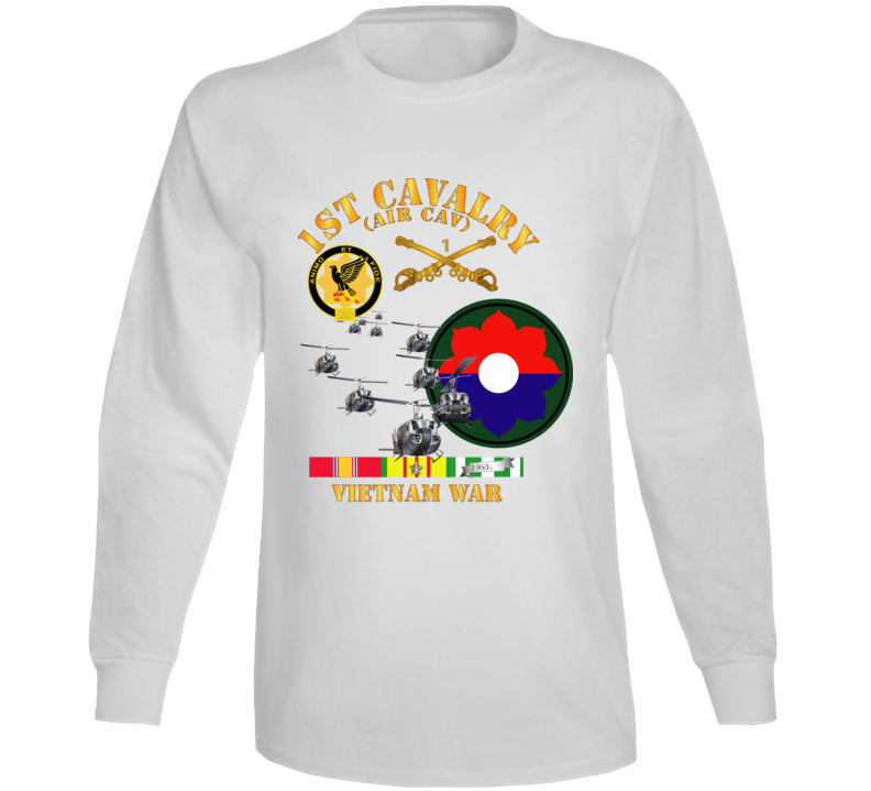 Army - 1st Cavalry (air Cav) - 9th Infantry Div W Svc Long Sleeve
