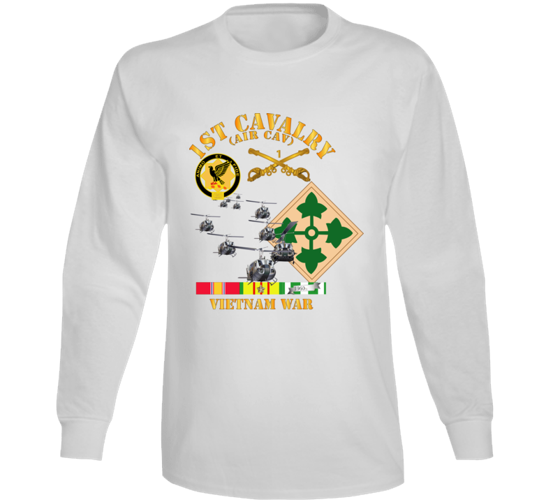 Army - 1st Cavalry (air Cav) - 4th Infantry Div W Svc Long Sleeve