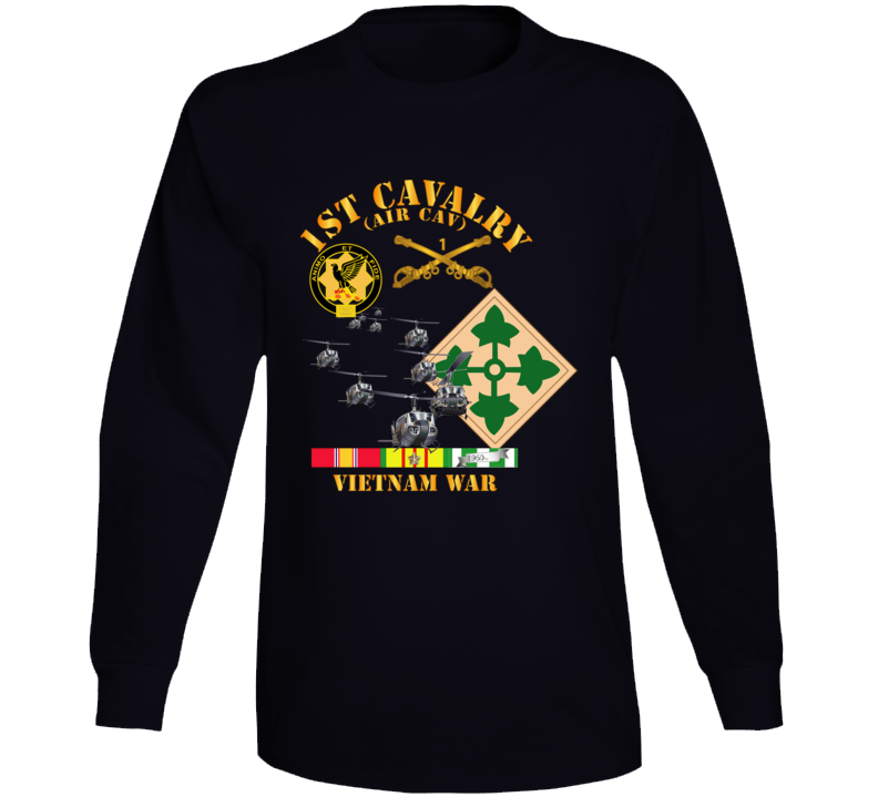 Army - 1st Cavalry (air Cav) - 4th Infantry Div W Svc Long Sleeve