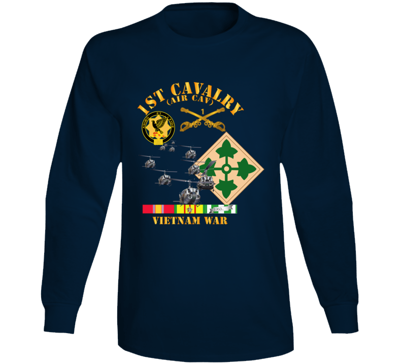 Army - 1st Cavalry (air Cav) - 4th Infantry Div W Svc Long Sleeve