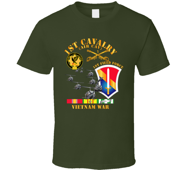 Army - 1st Cavalry (air Cav) - 1st Field Force W Svc T Shirt